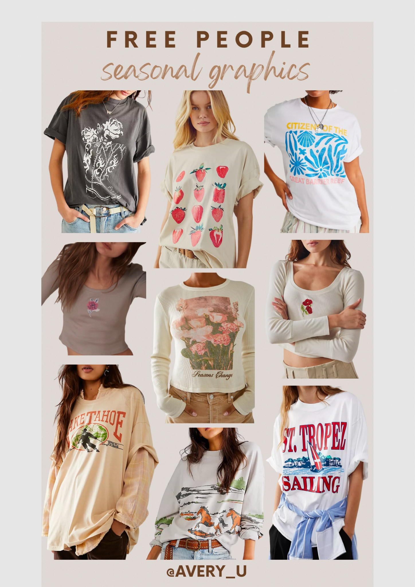 Free People Graphic Tees / Graphic T-shirts 
 

#LTKunder100 #LTKSeasonal #LTKstyletip