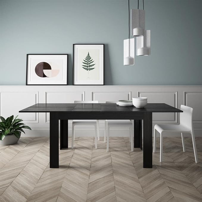 Amazon.com: Mobili Fiver, Easy, Extendable Dining Table, Oak, Laminate-Finished, Made in Italy : ... | Amazon (US)