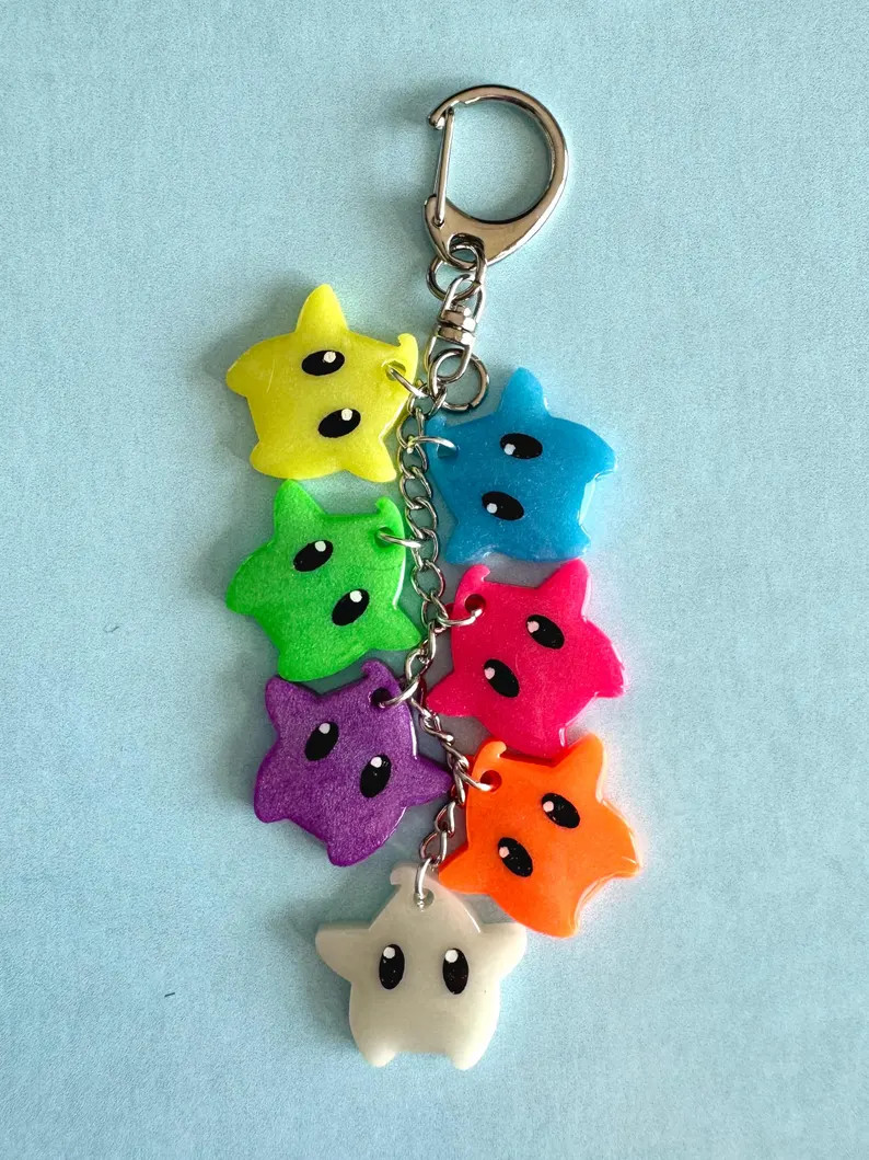 Glow in the Dark Luma Bag Charm: Nintendo Super Mario Galaxy Keychain | Etsy (Global)