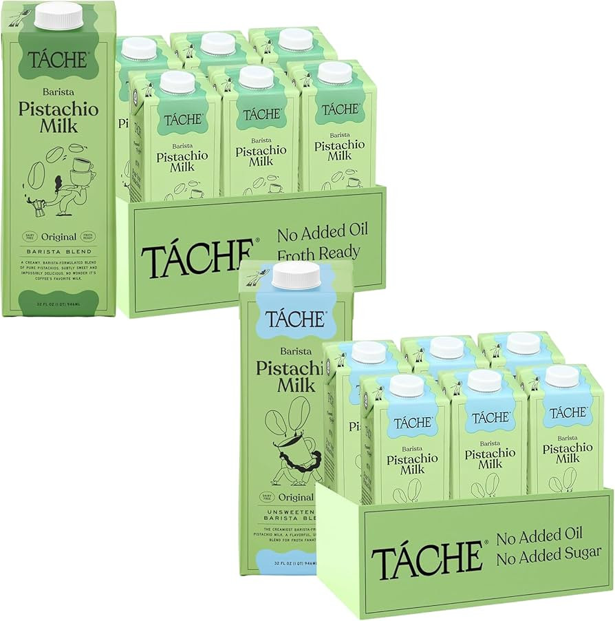 Táche Original and Unsweetened Barista Pistachio Milk Bundle, 32 oz, 6-Pack Each | Amazon (US)