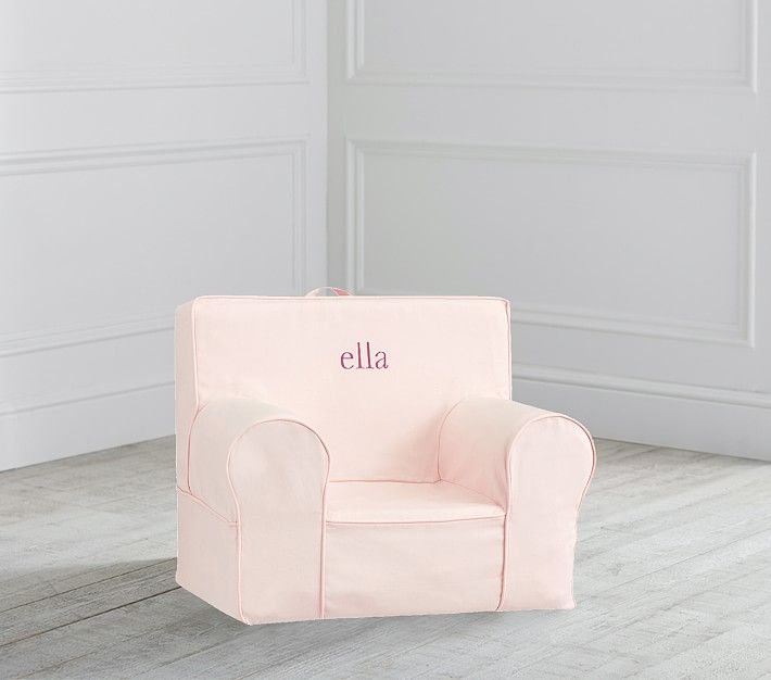 My First Blush Twill Anywhere Chair® | Pottery Barn Kids