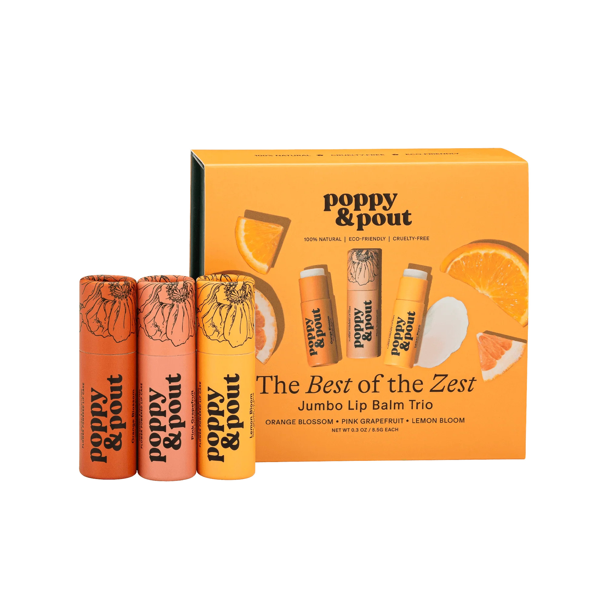Best of the Zest Lip Balm Trio Gift Set – Poppy & Pout | Poppy & Pout