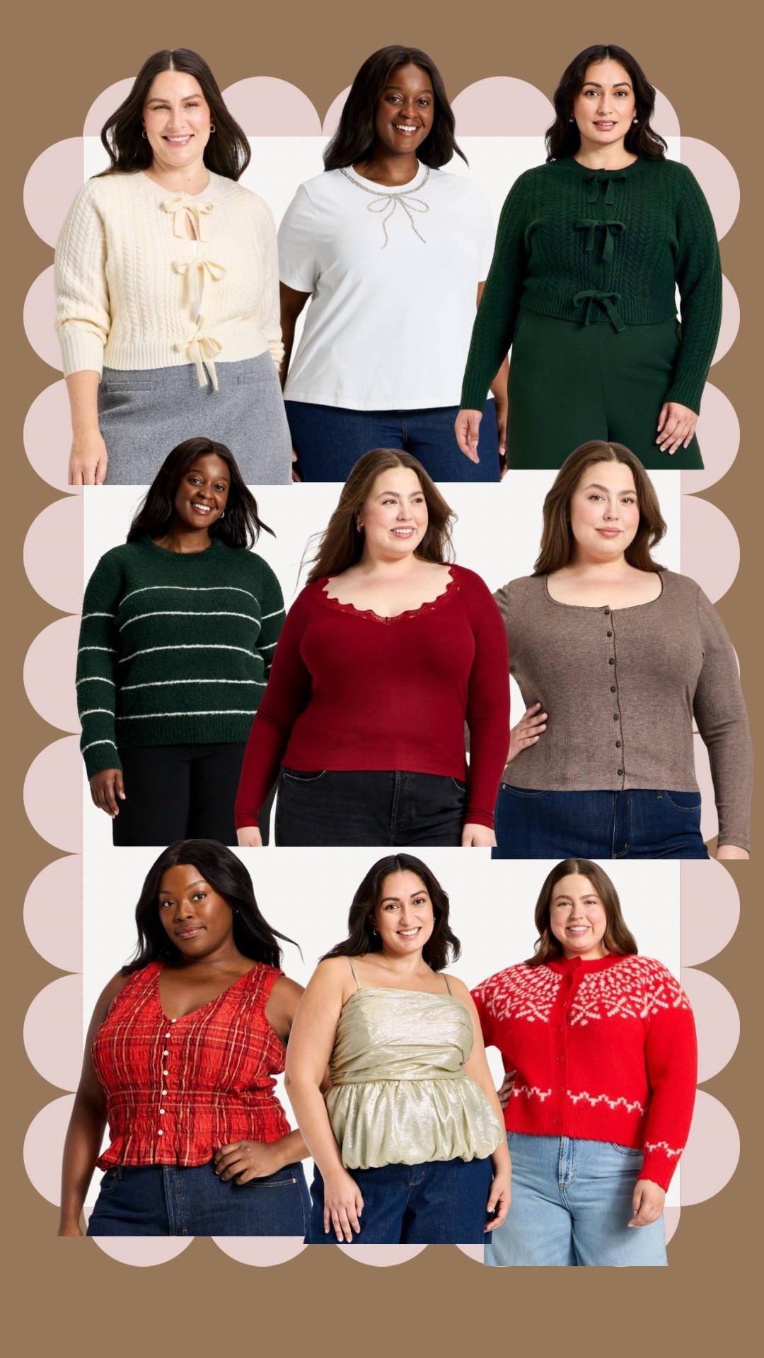 Women’s clothes on sale through 11/1 at Target! I’m loving these new holiday tops 😍 i typically wear a 2x in sweaters and 3x in other tops here 

#LTKPlusSize #LTKPetite #LTKSeasonal