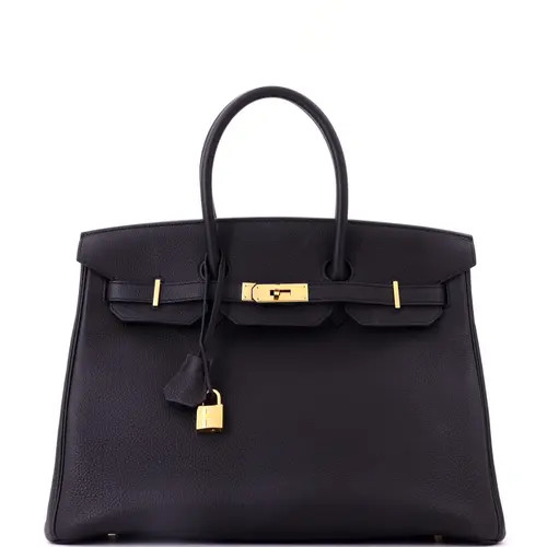Pre-Owned Hermes Birkin Handbag Black Togo with Gold Hardware 35 at Nordstrom, Size Medium | Nordstrom