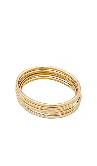 Jenny Bird Dane Bangle Set in Metallic Gold. | Revolve Clothing (Global)