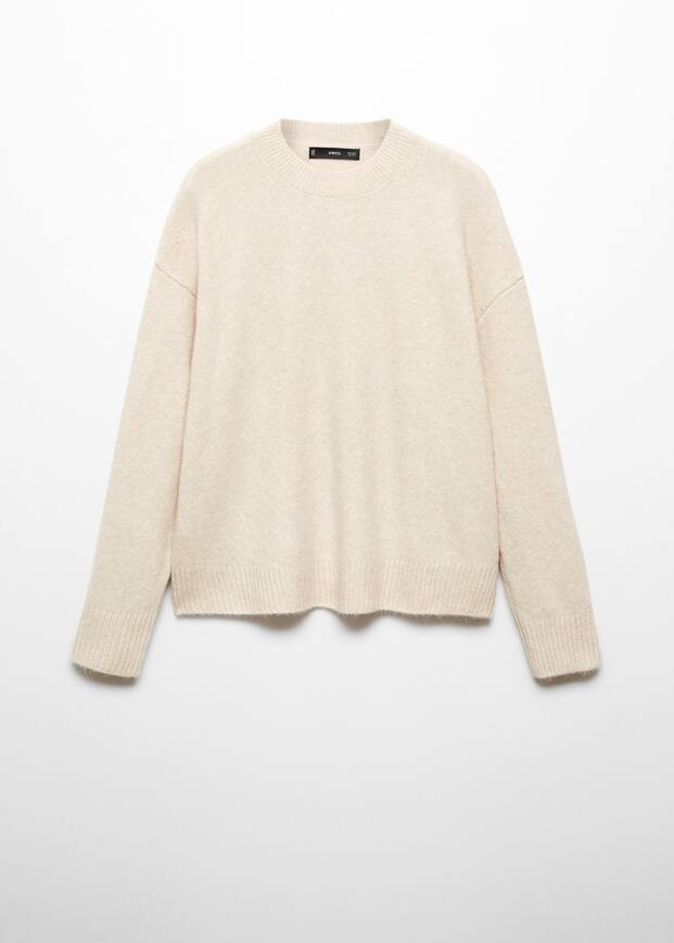 Round-neck knitted sweater  -  Women | Mango USA | MANGO (US)