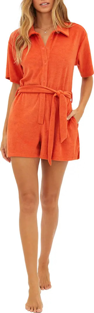 Gia Snap Front Terry Cloth Romper | Nordstrom