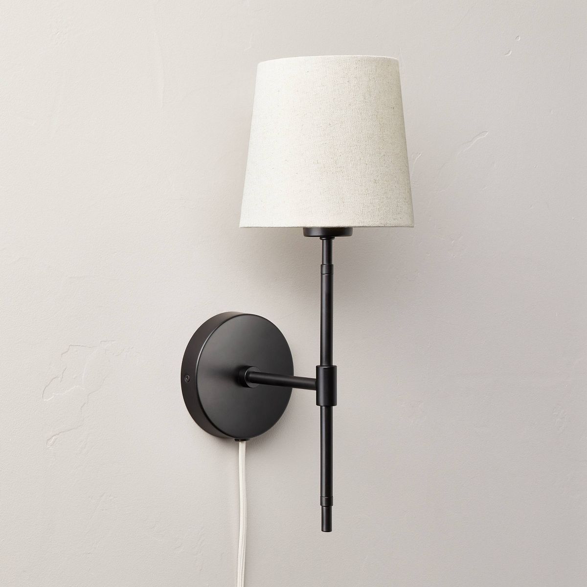Fabric Shade Wall Sconce Black/Cream - Hearth & Hand™ with Magnolia | Target