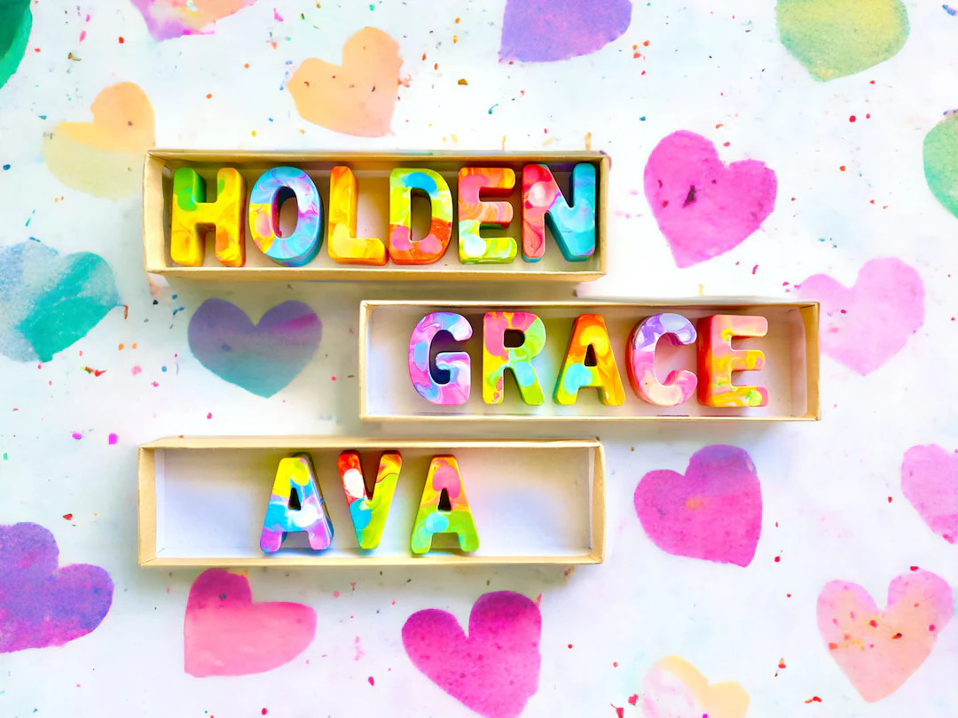 Kids Valentine's Day Gifts NAME Crayons Personalized Valentine's Day Gifts for Kids Kids Gifts fo... | Etsy (US)