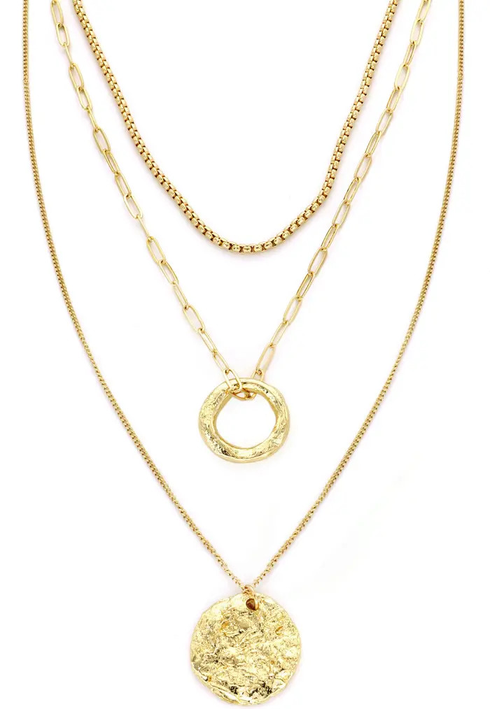 Circle Pendant Layered Necklace | Nordstrom