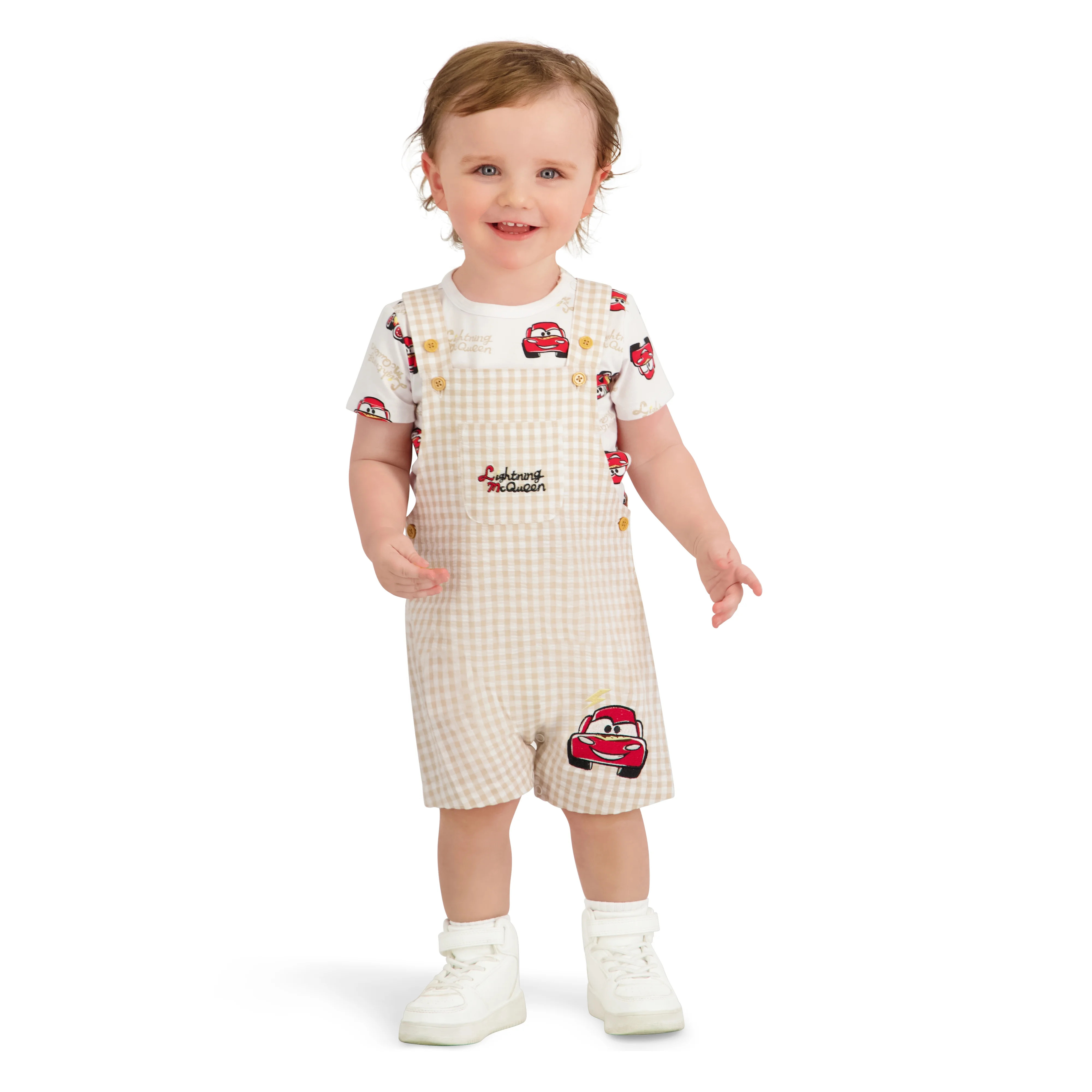Disney Cars Baby Boy Shortall Set, Sizes 0/3 Months-24 Months - Walmart.com | Walmart (US)