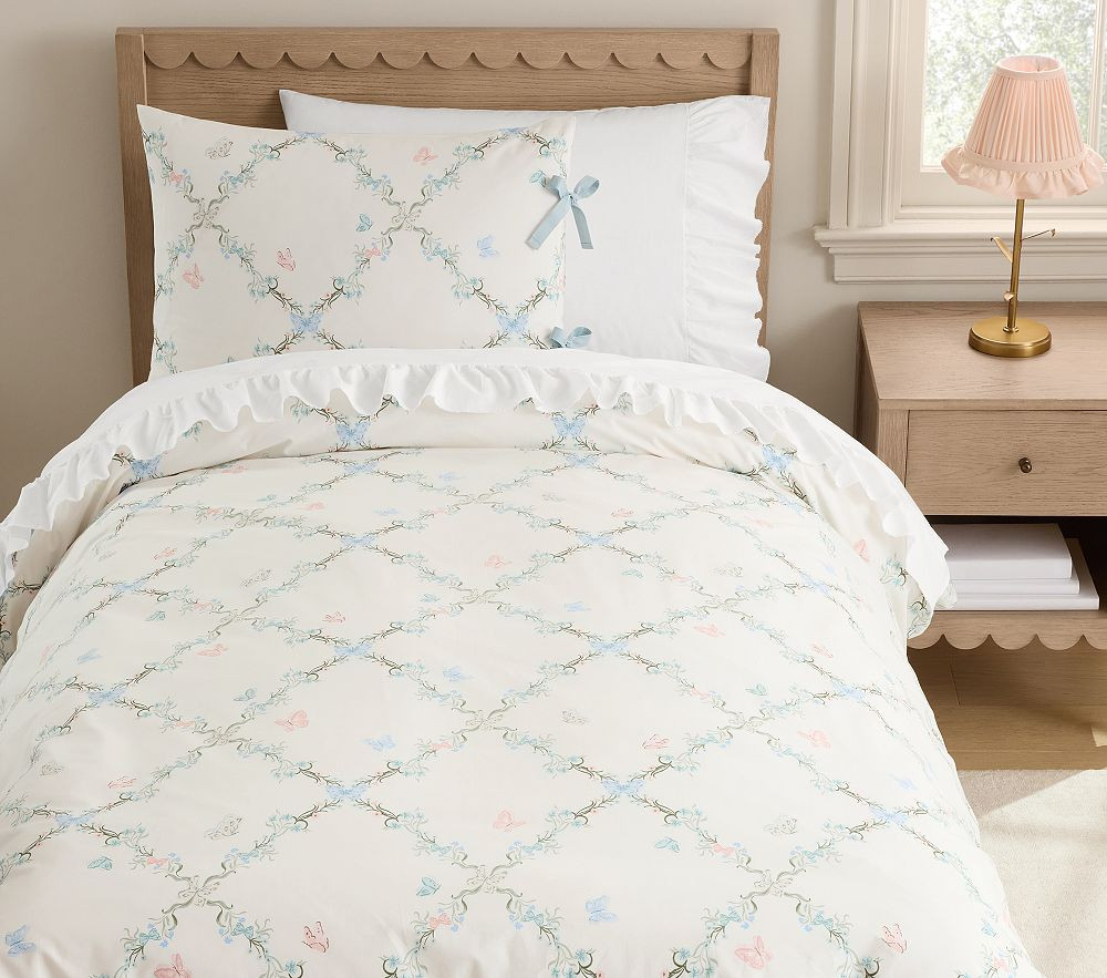 Grace's Garden Trellis Cotton Duvet Cover & Shams | Pottery Barn Kids