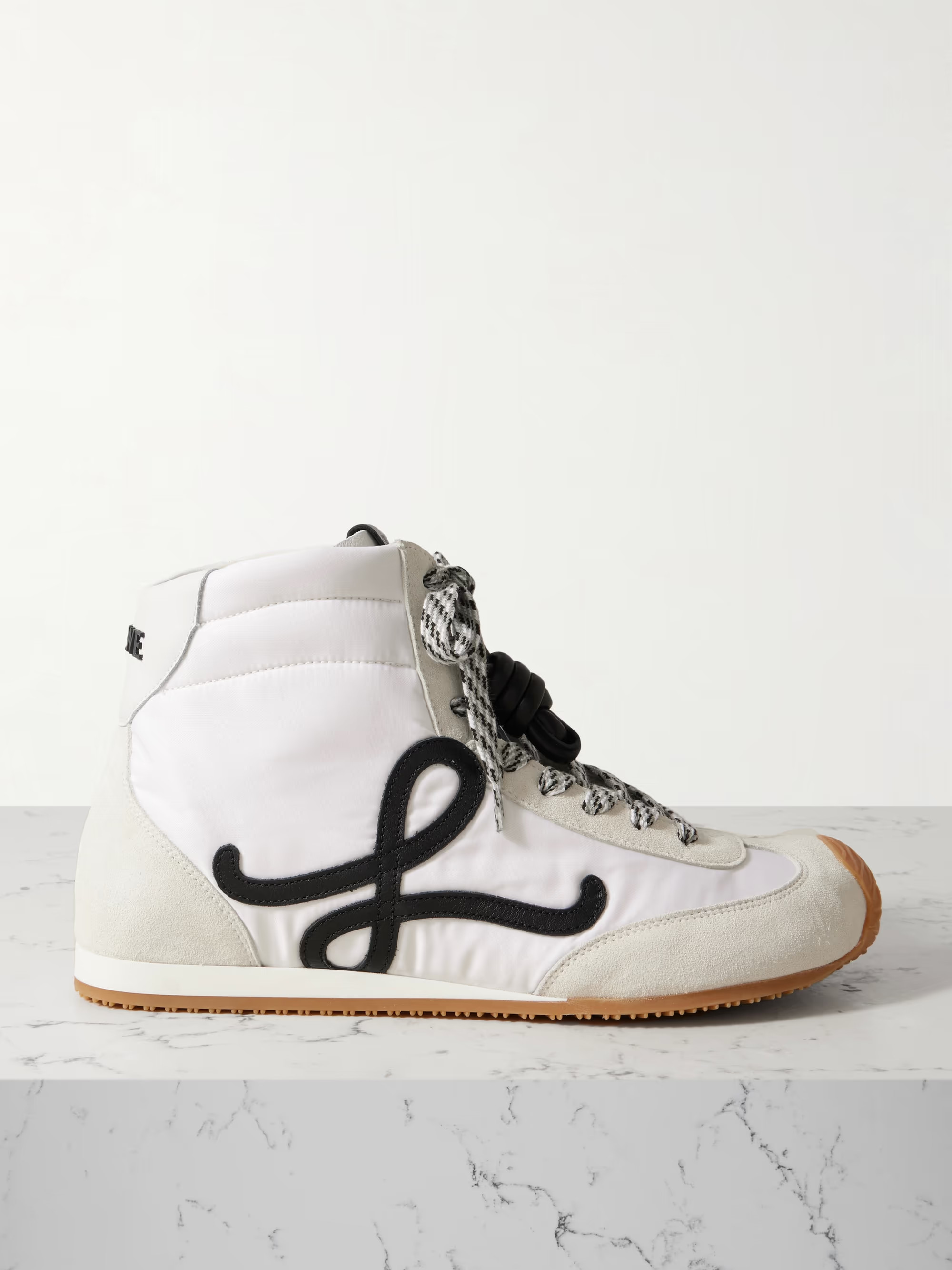 Ballet Runner 2.0 leather-trimmed shell and suede high-top sneakers | NET-A-PORTER (UK & EU)