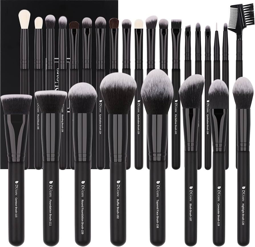 DUcare Professional Makeup Brushes Set 27Pcs Makeup Brush Set Premium Synthetic Kabuki Foundation... | Amazon (US)
