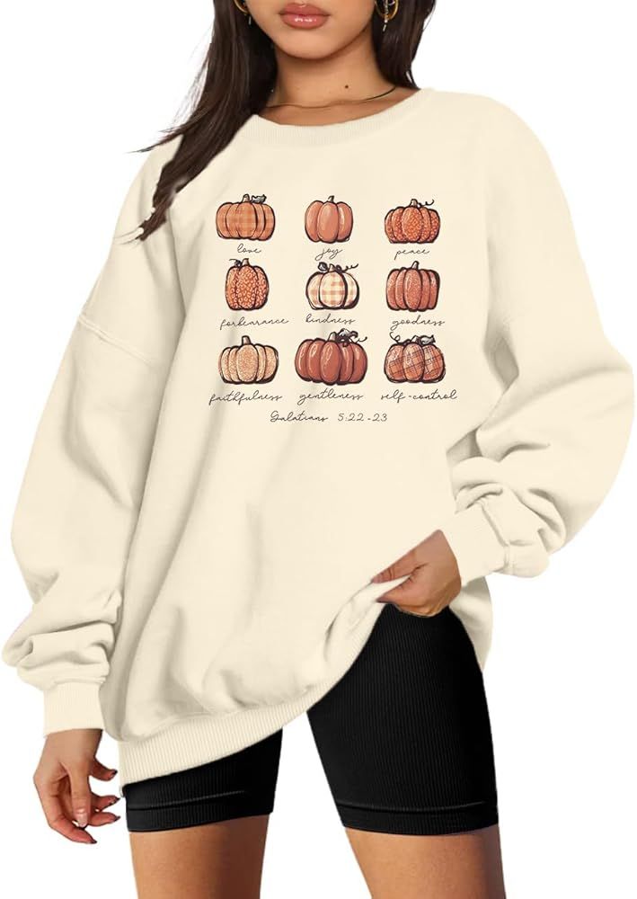 MYHALF Halloween Sweatshirts Women Oversized Salem Massachusetts Shirts Hocus Pocus Tees Tops Fal... | Amazon (US)