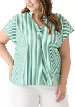 Plus Size Split Neck Top | Belk