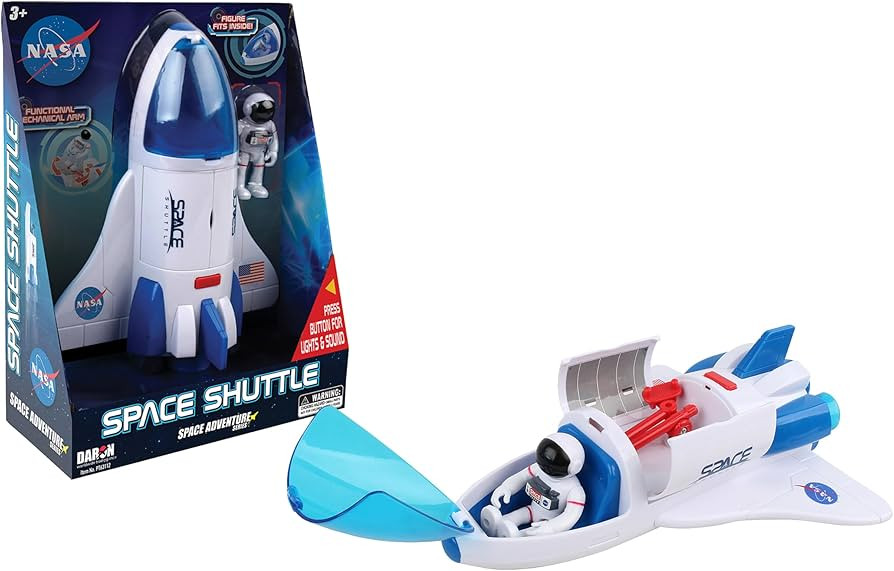 Daron NASA Space Adventure Series: Space Shuttle with Lights & Sounds & Figure, Approx 9" X 7", M... | Amazon (US)