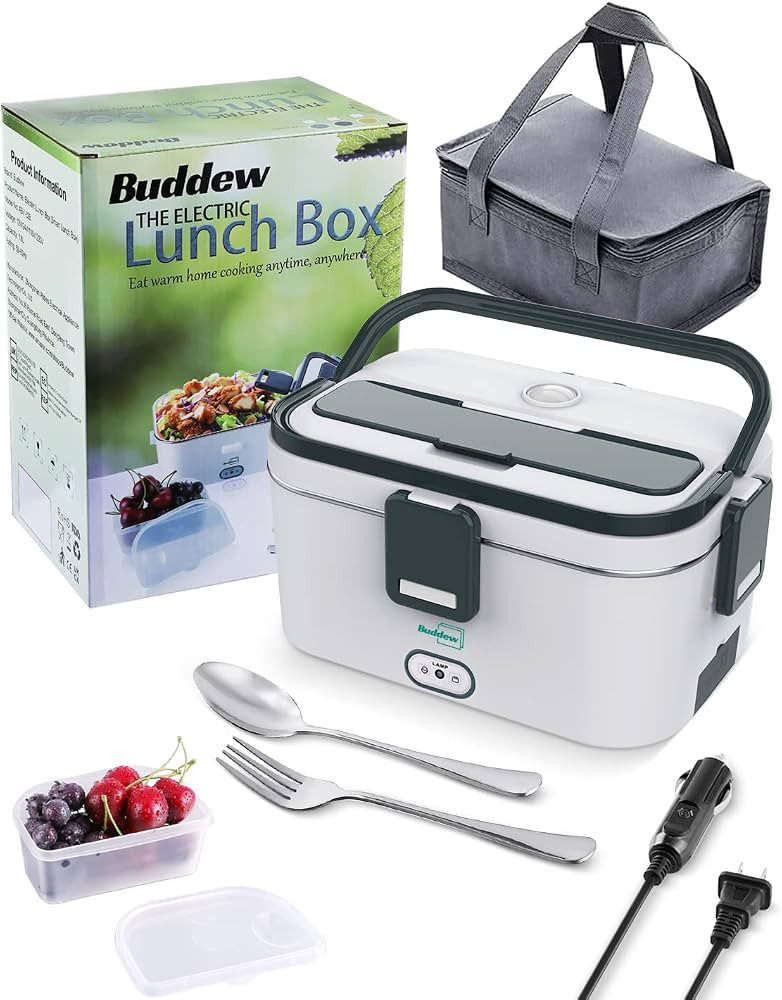 Buddew Electric Lunch Box 70W Food Heater 3 in 1 12V/24V/110V Portable Lunch Warmer (1.8L Large-C... | Amazon (US)