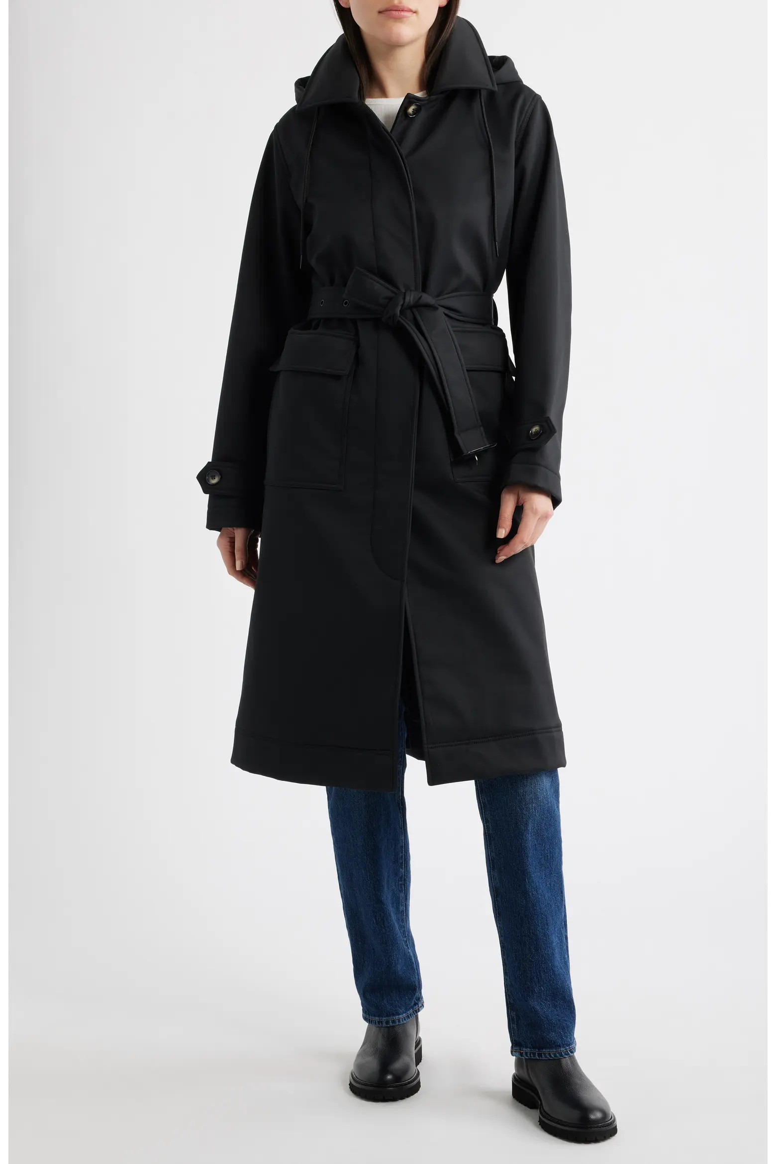 Bernardo Belted Hooded Raincoat (Women) | Nordstrom | Nordstrom