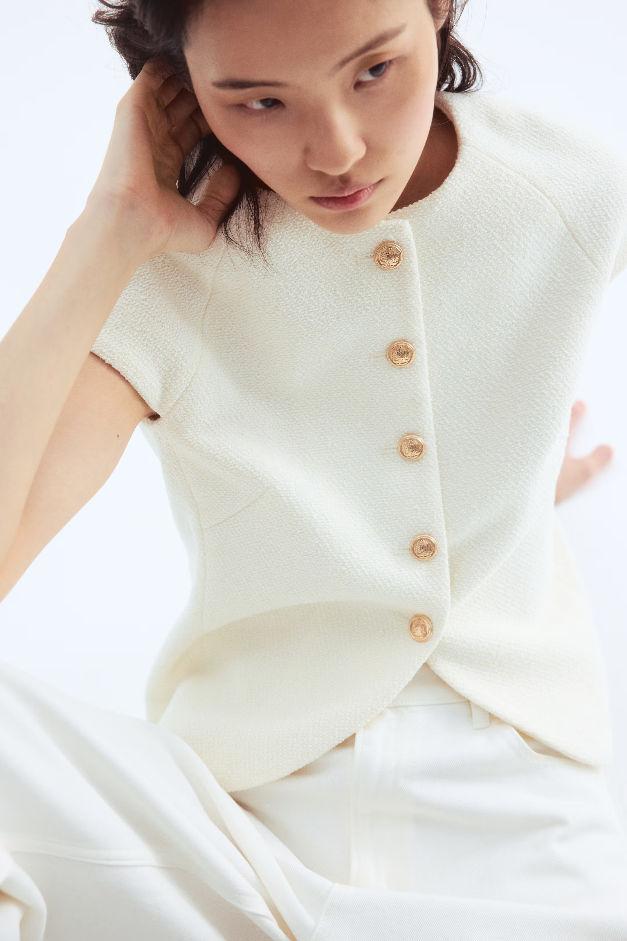 Button-Front Top | H&M (US + CA)