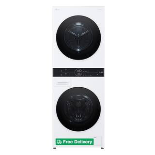 2.4 cu. ft. Washer, 4.2 cu. ft. Dual Inverter Heat Pump Ventless Electric Dryer, Washtower, Center Control AIDD in White | The Home Depot