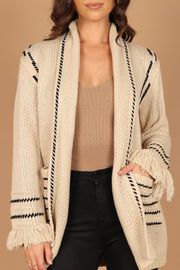 Kaia Fringe Cardigan Sweater - Cream | Petal & Pup (US)