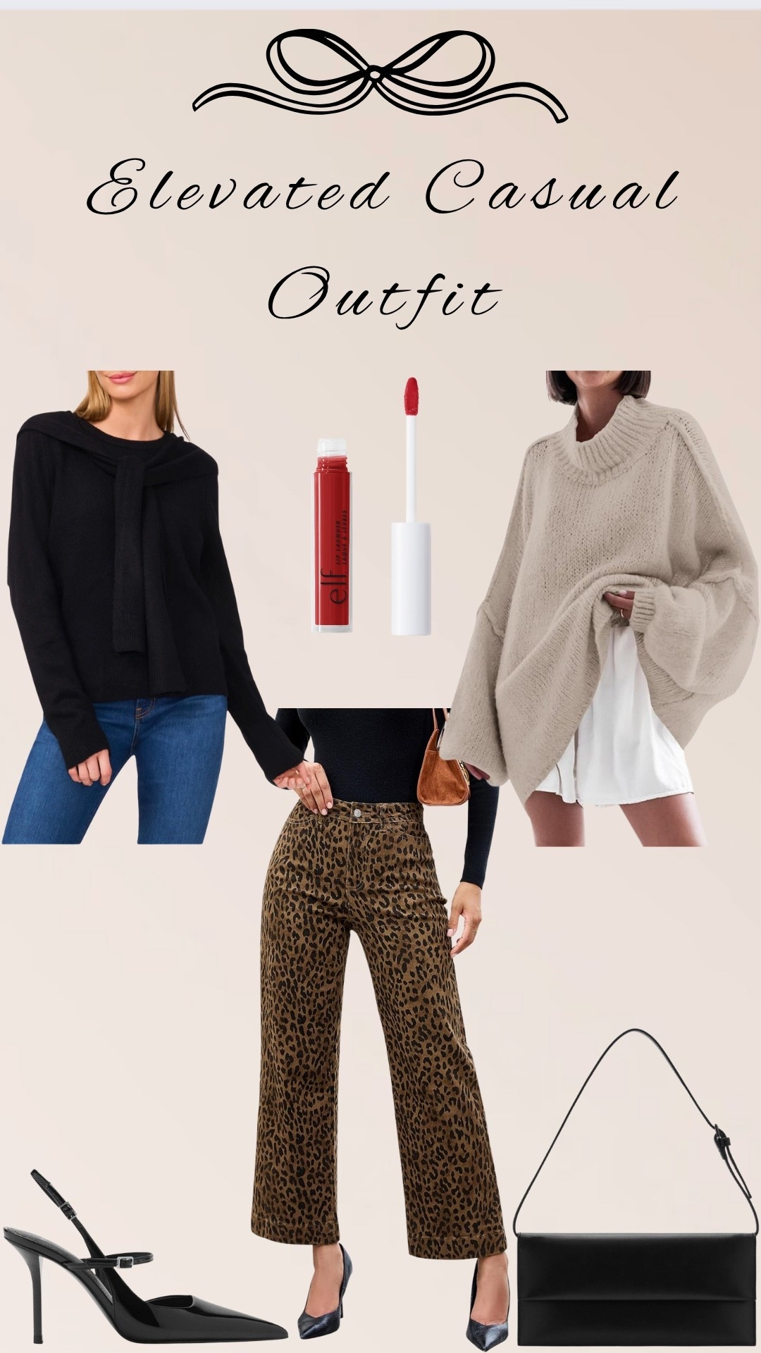 An elevated casual outfit for the fall! 🐆💋

Fall outfit ideas, holiday outfit ideas, leopard pants, red lip, beige sweater, black heels, black handbag

#LTKootd #LTKFindsUnder100 #LTKHoliday