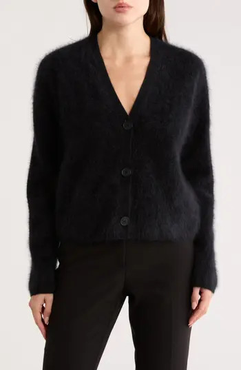 Nordstrom Brushed Cashmere V-Neck Cardigan in Black Rock at Nordstrom Rack, Size Xx-Small | Nordstrom Rack