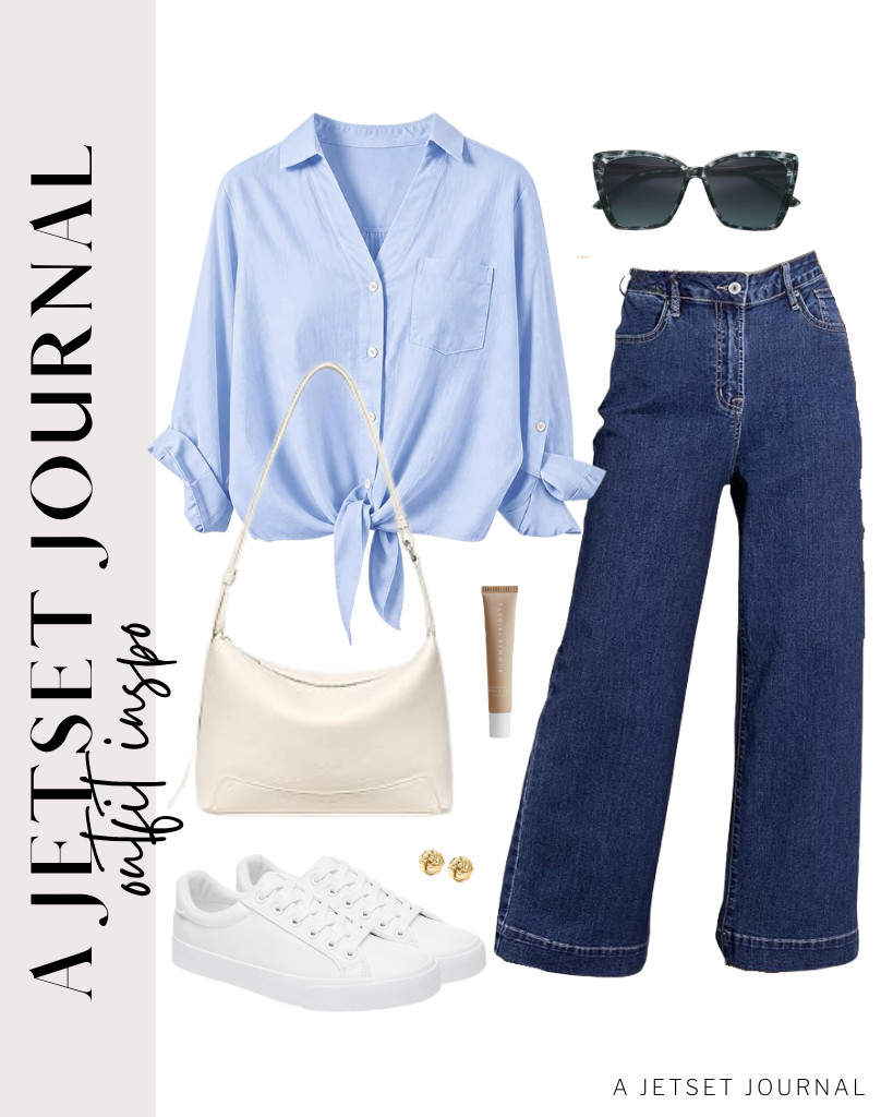 For a light blue button-down shirt paired with wide-leg jeans, these SERNIAL tennis shoes are perfect! You can use a BOSTANTEN crossbody purse and apply Summer Fridays Lip Butter Balm to complete this look.

#LTKSeasonal #LTKSaleAlert #LTKTravel
 

 