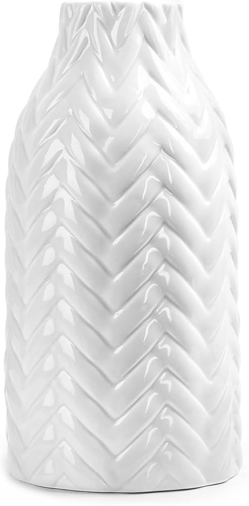 Kint Ceramic Flower Vases for Bouquet Pampas Grass, Tall White Boho Decorative Vase for Table Cen... | Amazon (US)