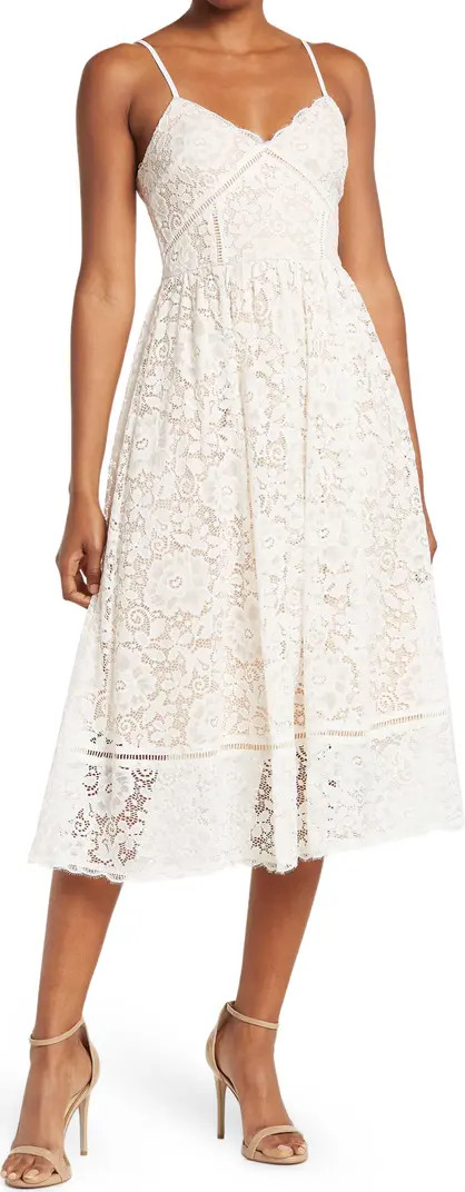 Crochet Stretch Lace Midi Dress | Nordstrom Rack
