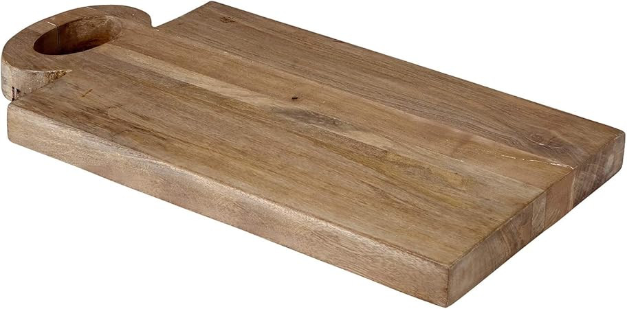47th & Main Rectangular Wood Cutting Board with Handle, 19" x 10", Natural | Amazon (US)