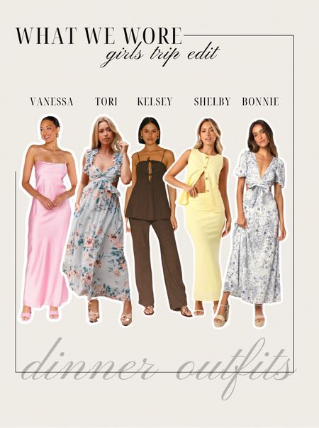 Girls dinner outfit ideas!! Floral dresses and midi dresses for girls trips and spring  :) 🌼✨💕 
Petal and pup discount: SHELBYV20

#LTKmidsize