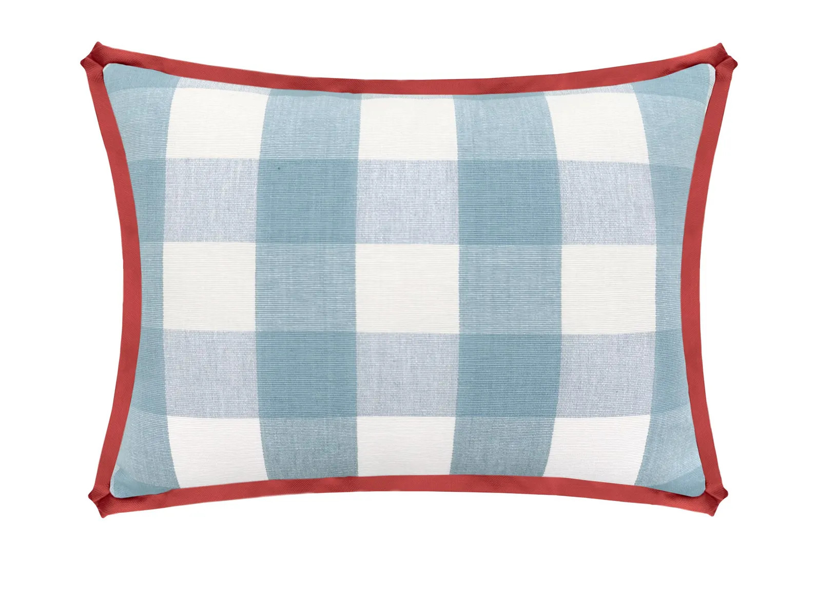 The Mini : Charleston Check // Powder Blue | flange pillow | printed | buffalo check blue throw p... | Etsy (US)