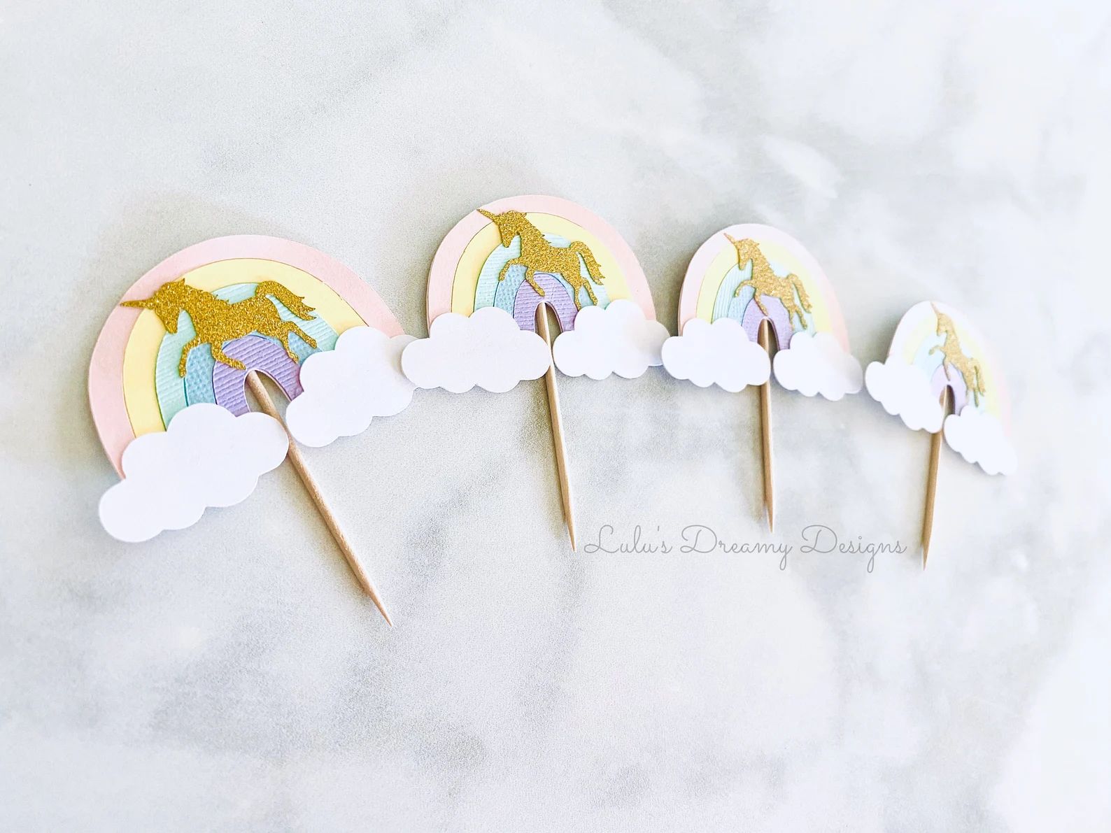 Rainbow and Unicorn Cupcake Toppers. Unicorn Cupcake Toppers. - Etsy | Etsy (US)