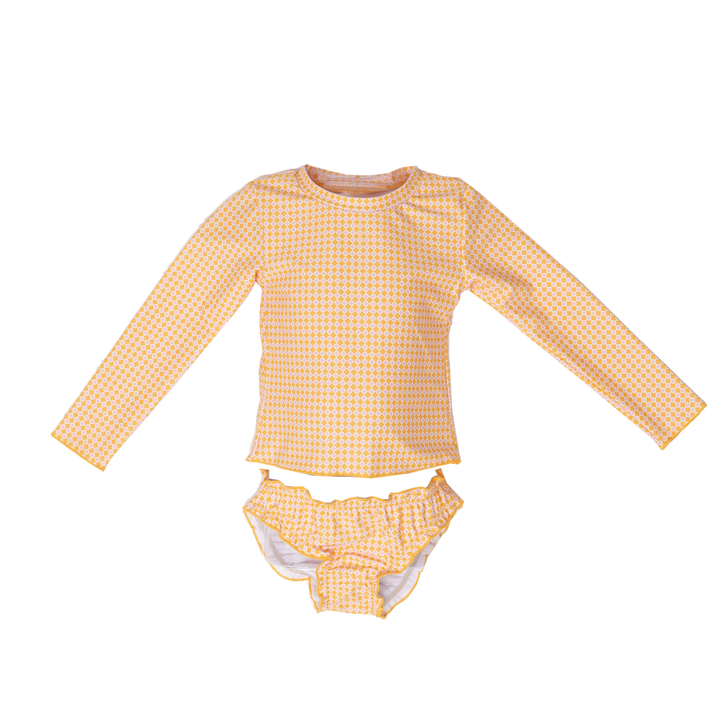 Panama Pink Orange Geo Two-Piece Swimsuit | The Oaks Apparel Company