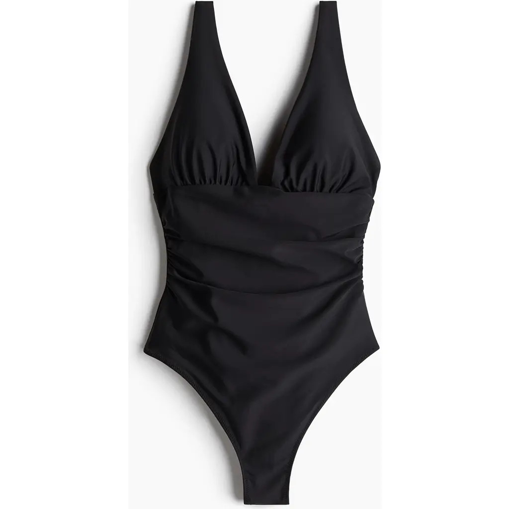 H&M Light Shape Swimsuit in Black at Nordstrom, Size X-Small | Nordstrom