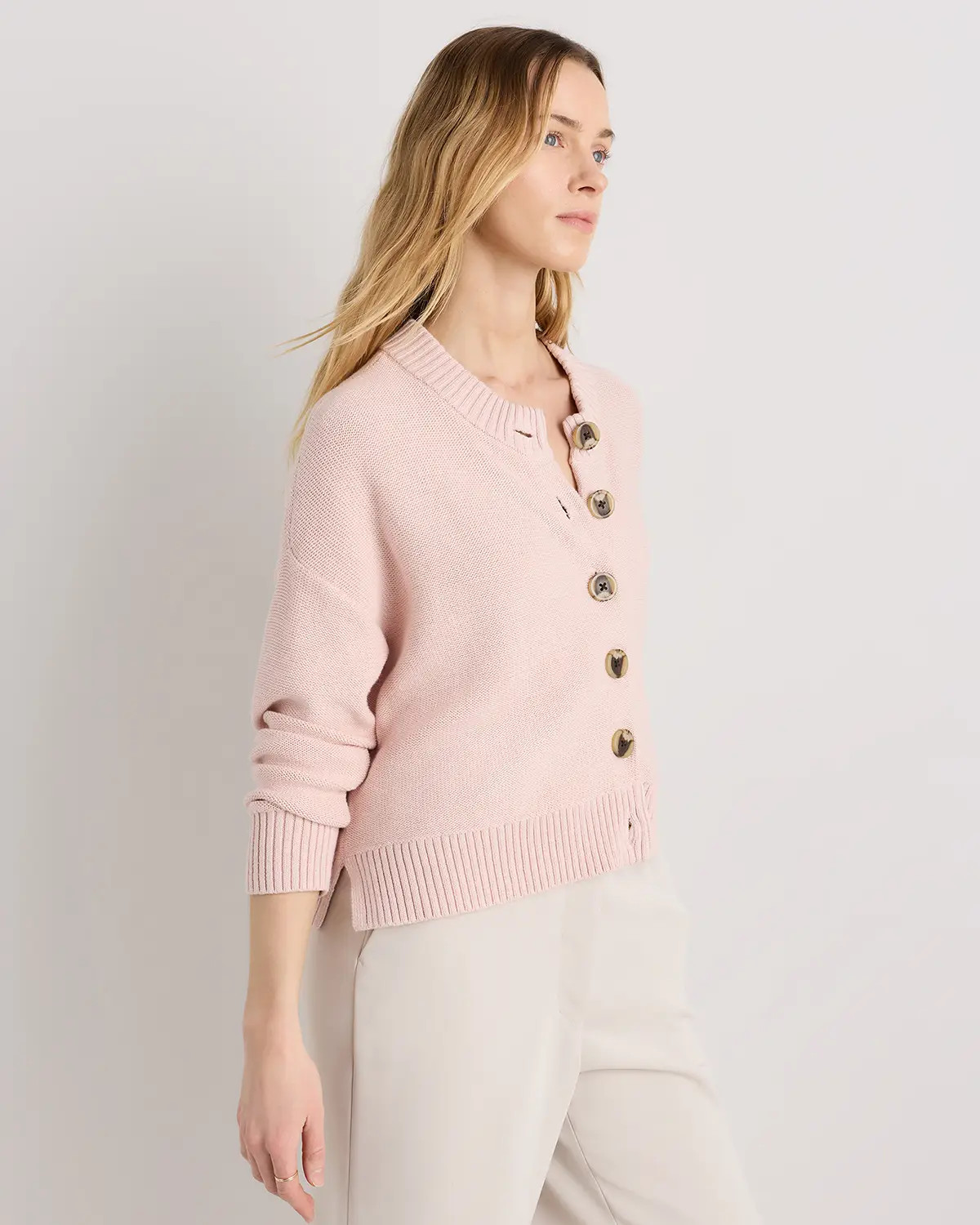 100% Organic Cotton Cropped Cardigan | Quince