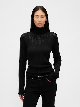 Pointelle Turtleneck Sweater | Gap (US)