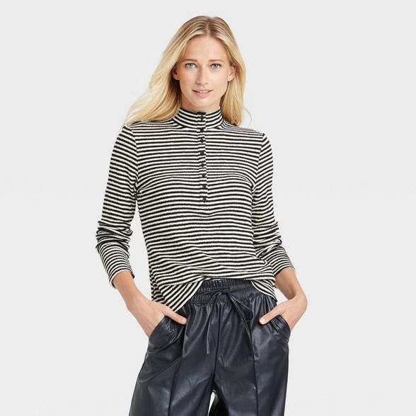 Women's Long Sleeve Henley Shirt - Who What Wear™ | Target