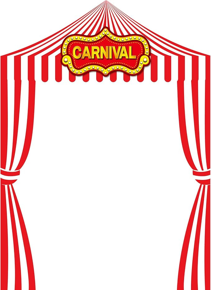 3 Pcs Carnival Party Decorations Circus Tent Awning Halloween Red White Banner Concession Stand(C... | Amazon (US)