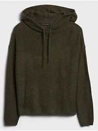 Cozy Ribbed Sweater Hoodie | Banana Republic Factory