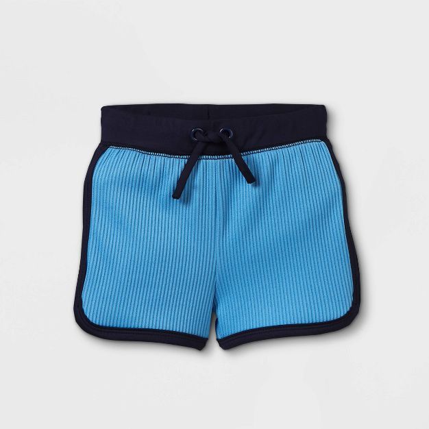Toddler Boys' Rib Knit Swim Trunks - Cat & Jack™ Blue | Target