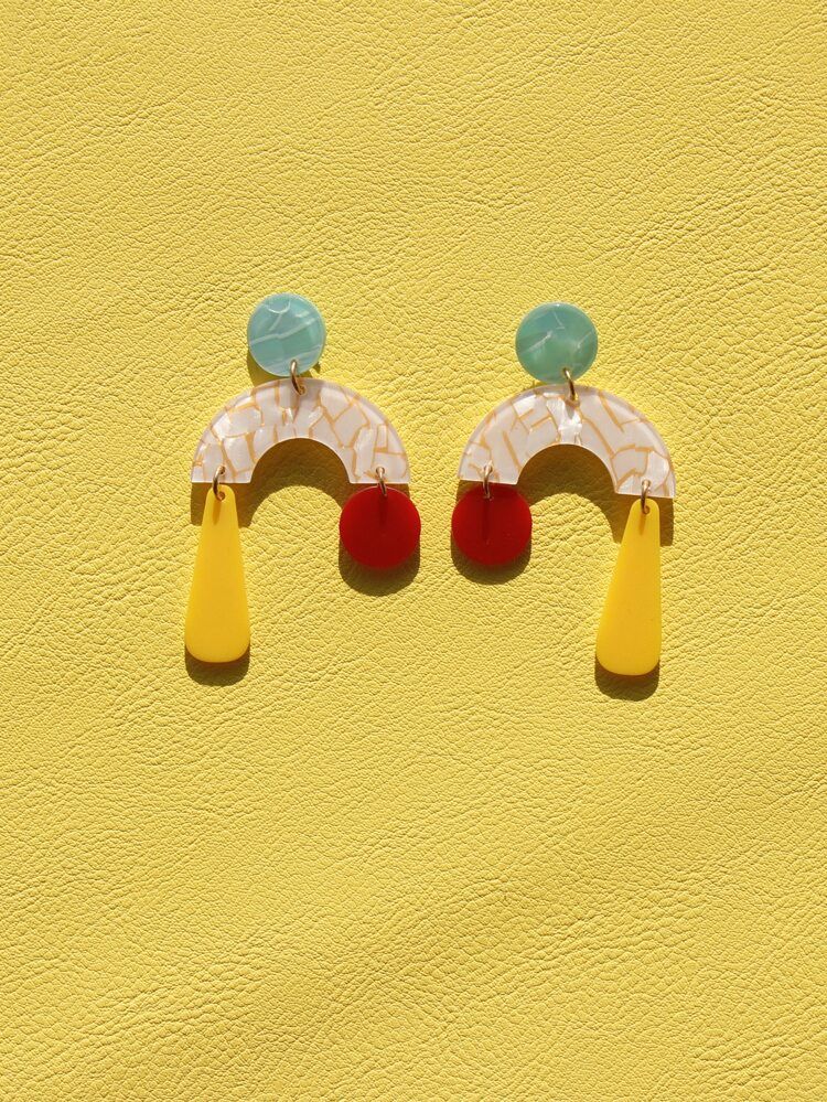 Colorful Acrylic Drop Earrings | SHEIN