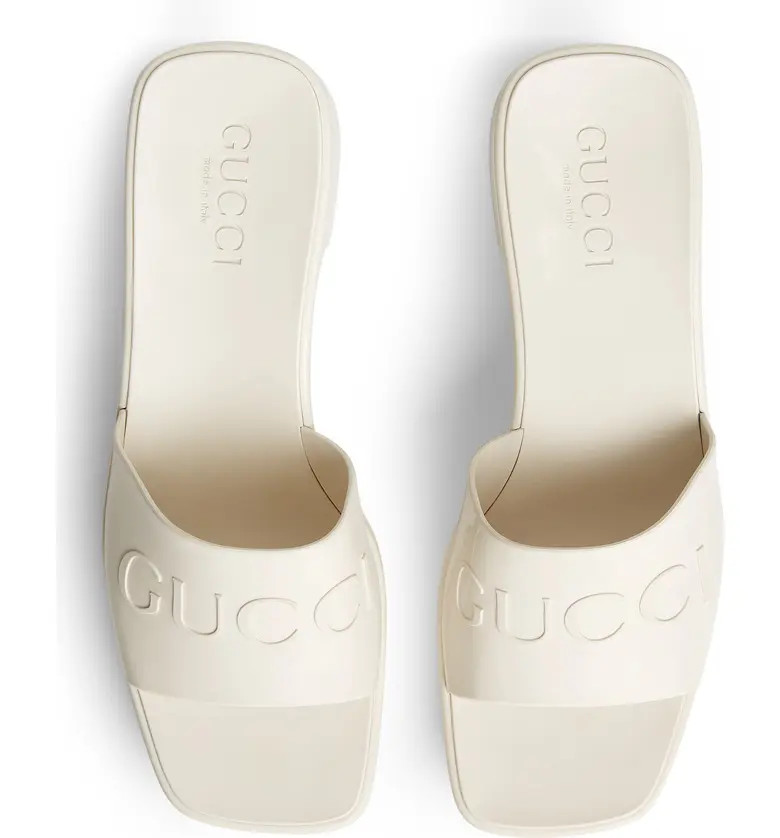 Gucci Rubber Logo Platform Slide Sandal | Nordstrom | Nordstrom Canada