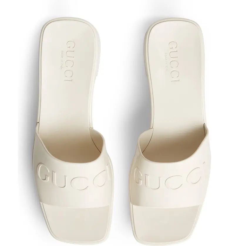 Gucci Rubber Logo Platform Slide Sandal | Nordstrom | Nordstrom Canada