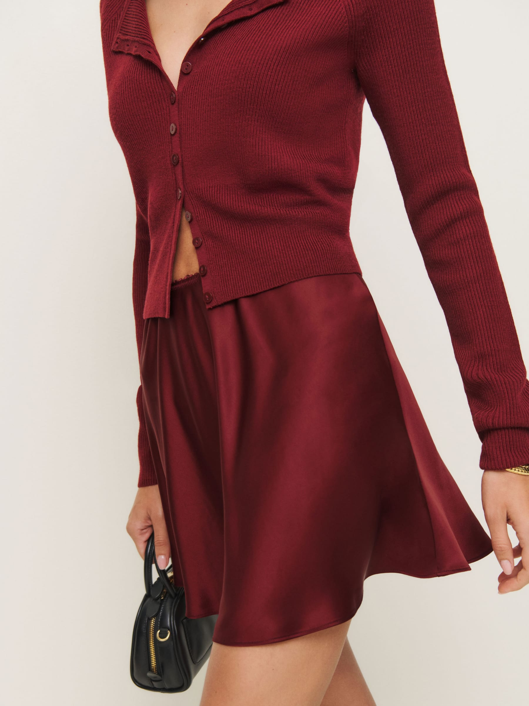 Brandy Satin Skirt | Reformation (Global)