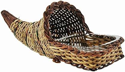 Cornucopia Basket Large, Horn of Plenty Wicker Grapevine Fall Basket, Use for Table Centerpiece, ... | Amazon (US)