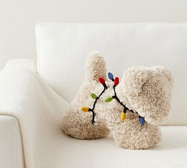 Dog with Lights Shaped Pillow | Pottery Barn (US)