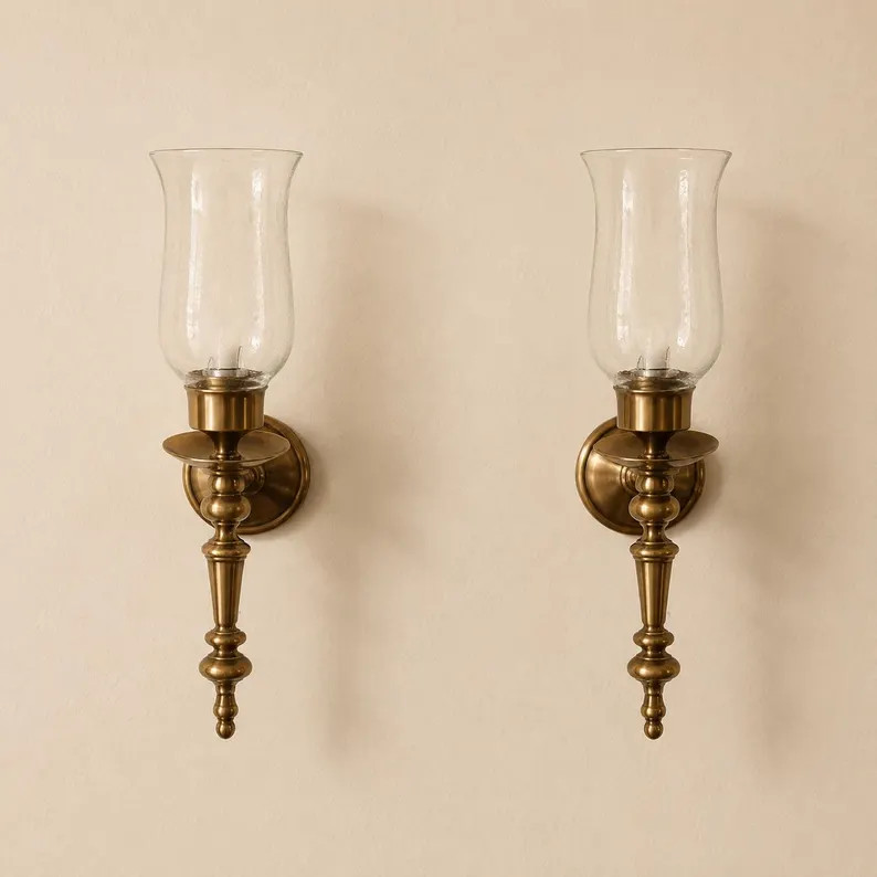 Vintage 17" Brass Sconces - Etsy | Etsy (Global)